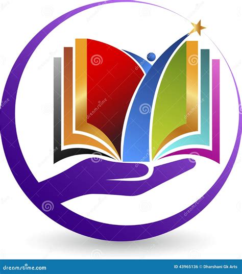 hand book logo stock vector illustration  icon communication