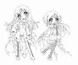 Sisters Lemonade Sureya Deviantart Anime Pages Coloring Chibi Lineart Manga Copic Colouring Choose Board Girl sketch template