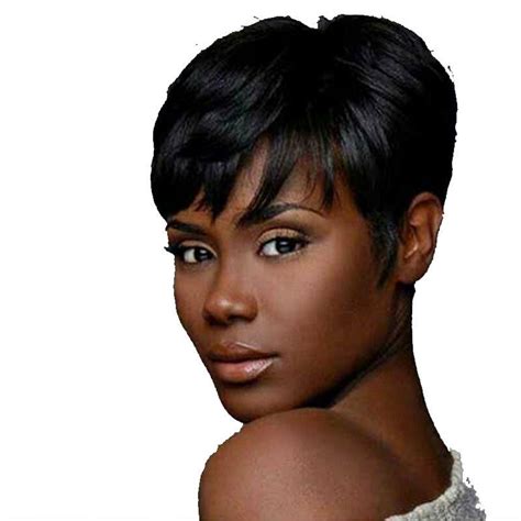 wigs for black women pixie cut short full wig natural straight us stock 6497339363960 ebay