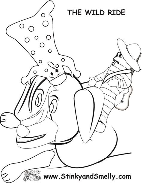 pin  adventures  stinky  smelly friends  coloring pages