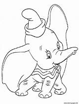 Dumbo Coloring Pages Cartoon Cute Printable Print Color sketch template