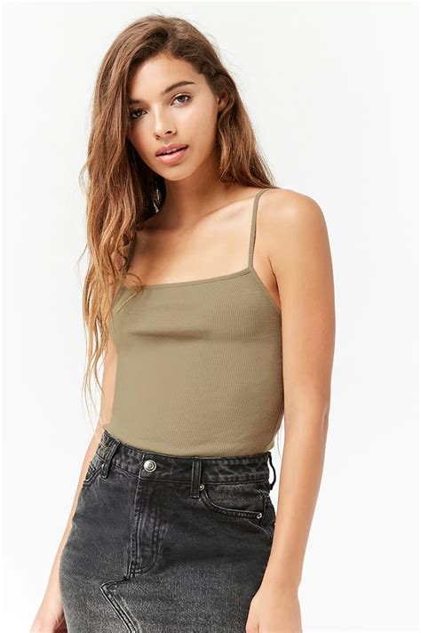 forever 21 ribbed straight neck cami gigi hadid s ribbed tank top in