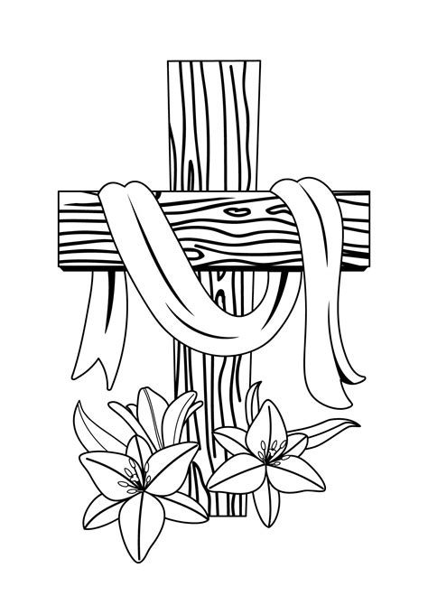 cross coloring web page coloringpages cross coloring page easter