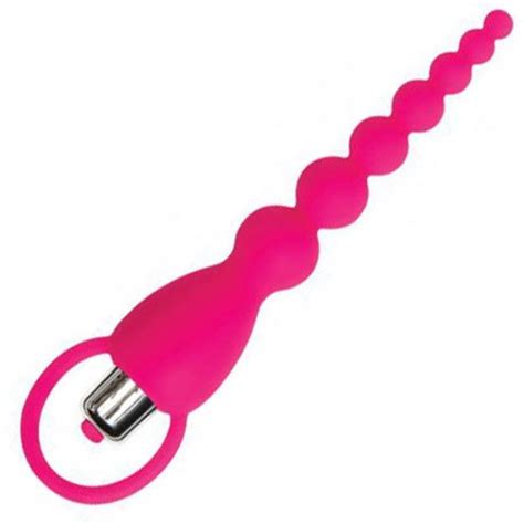 adam and eve booty bliss silicone vibrating beads pink