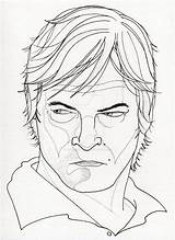 Daryl Dixon sketch template