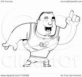 Olympic Buff Athlete Outlined Man Idea Clipart Cartoon Cory Thoman Coloring Vector sketch template