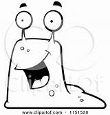 Slug Eyes Big Happy Cartoon Coloring Vector Clipart Thoman Cory Outlined Royalty Collc0121 sketch template