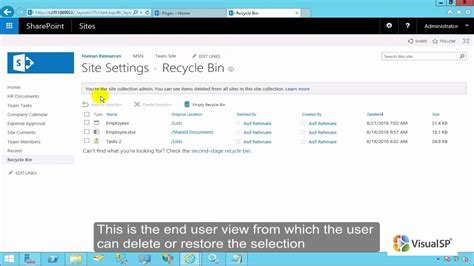 how to delete a site in sharepoint 2016 youtube