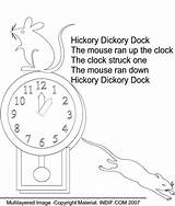 Hickory Dock Dickory Coloring Pages Nursery Rhyme Printable Sheets Colouring Rhymes Kids English Print Dover Worksheets Choose Board Visit Printablee sketch template
