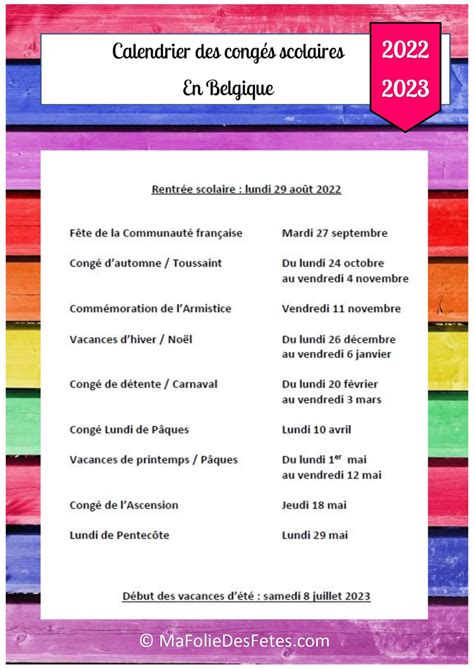 calendrier conges scolaires en belgique   image conge scolaire calendrier scolaire
