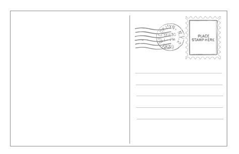 post card template printable