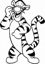 Tigger Coloring Pages Drawing Line Getcolorings Clipartmag sketch template