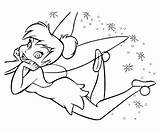 Tinkerbell Coloring Pages Kids Disney Print Color Sheets Printable Paint Drawing Cute Fun Add Back Character Pattern Girl Happy sketch template