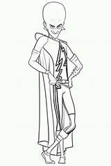 Megamind Coloring Pages Color Printable Superhero Teenagers Bulk Character Famous sketch template
