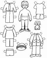 Paper Doll Dolls Printable Coloring Pages Clothes Template Clothing Boys Print Boy Own Wardrobe Sheets Paperdolls Colouring Play Neck Girl sketch template
