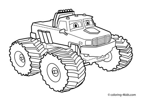 coloring pictures monster truck print color craft