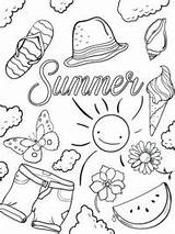 Zomer Topkleurplaat Printen sketch template