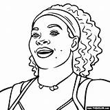 Coloring Pages Serena Williams Neal Line Shaquille Thecolor Tennis Online Divyajanani sketch template
