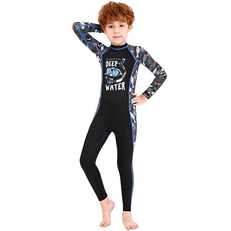 buy full body kids swimsuit  piece guard long sleeve wetsuit skin