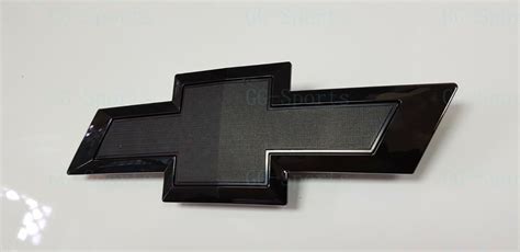 Gloss Black Front Grill Bowtie Emblem Badge Fit Silverado 1500 2500 Hd