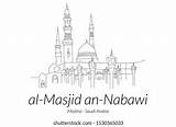 Masjid Nabawi Saudi sketch template