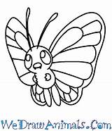Butterfree Draw Pokemon Easy Tutorial Print Wedrawanimals sketch template