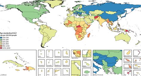 global regional and national deaths prevalence disability adjusted life years and years
