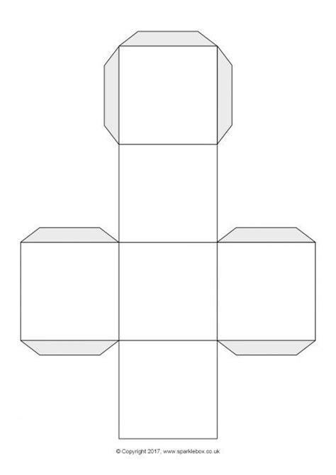 editable dice net cube net template sb cube template cube