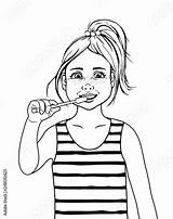Brushing Teeth sketch template