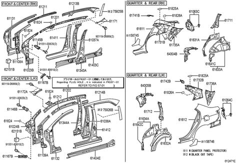 toyota rav body  pillar  rocker panel sedan wo  model  toyota parts