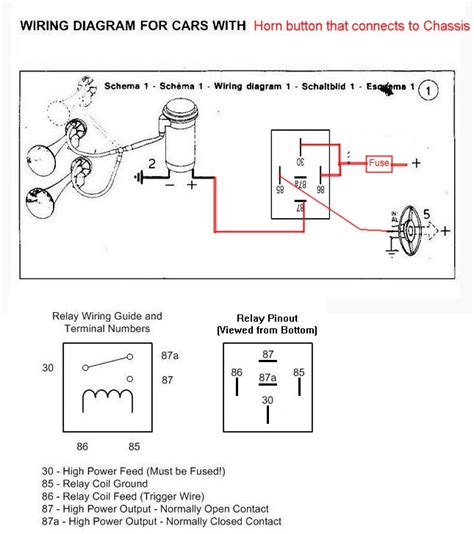 horn wiring diagram  relay wiring diagram