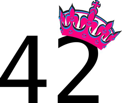 pink tilted tiara  number  clip art  clkercom vector clip art  royalty