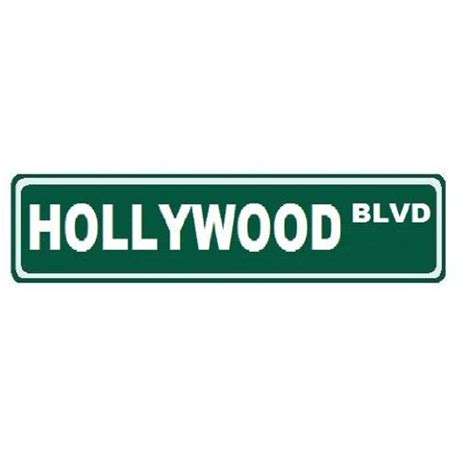 hollywood blvd custom street sign  novelty sign home