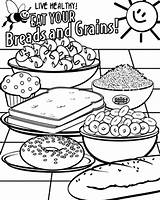 Grains Foods Coloringsun Breads sketch template