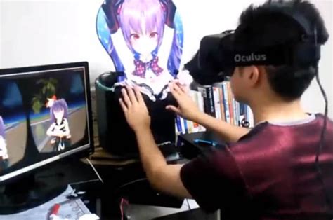 gamer creates oculus rift virtual reality boob squeeze simulator daily star