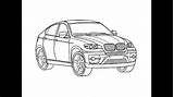 Bmw X6 Drawing sketch template
