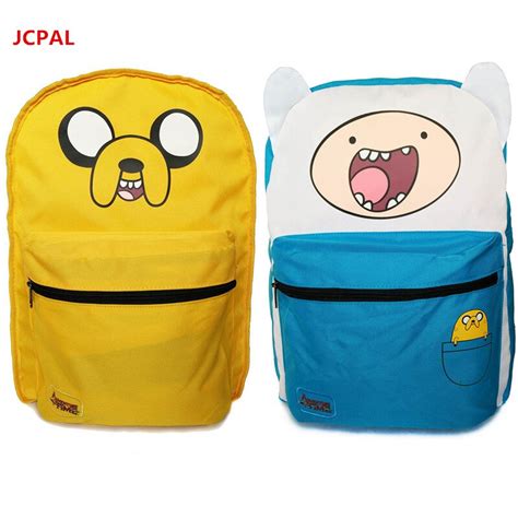 Original Adventure Time Backpack Canvas Bag Finn And Jake Double Sided