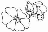 Bee Coloring Bumble Pages Chibi Cute sketch template