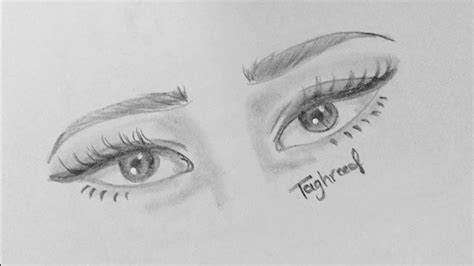 How To Draw A Cute Eyes Easy Easy Pencil Drawing Youtube