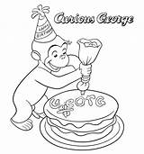 Curious George Coloring Printable Printables Pages Cake Birthday Pbs Kids Print Color Halloween Party Sheet Sheets Pbskids Book His Parents sketch template