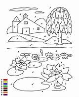 Nummer Kleur Boerderij Ausmalbilder Zahl Malvorlage Nummern Bauernhof Pond Zo Kleurplaatjes Erstellen Kalender sketch template