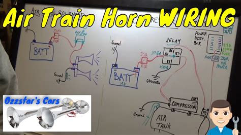 air train horn wiring circuit part  youtube