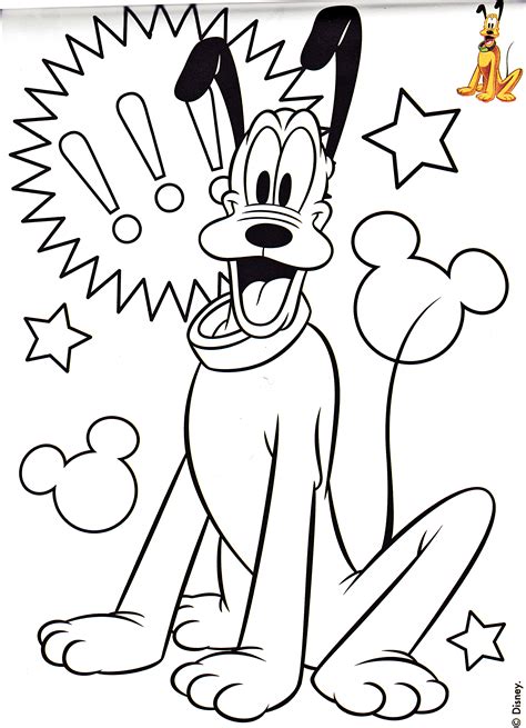 walt coloring pages pluto pup