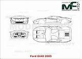 Gt40 Blueprints sketch template