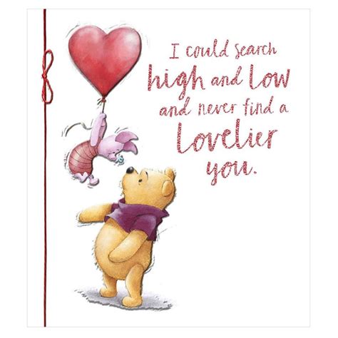 winnie  pooh valentines day card  character brands