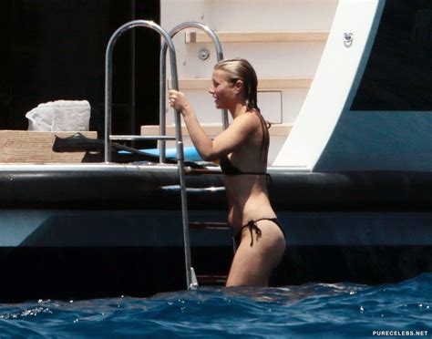 Gwyneth Paltrow Caught Tanning In Black Bikini On A Yacht