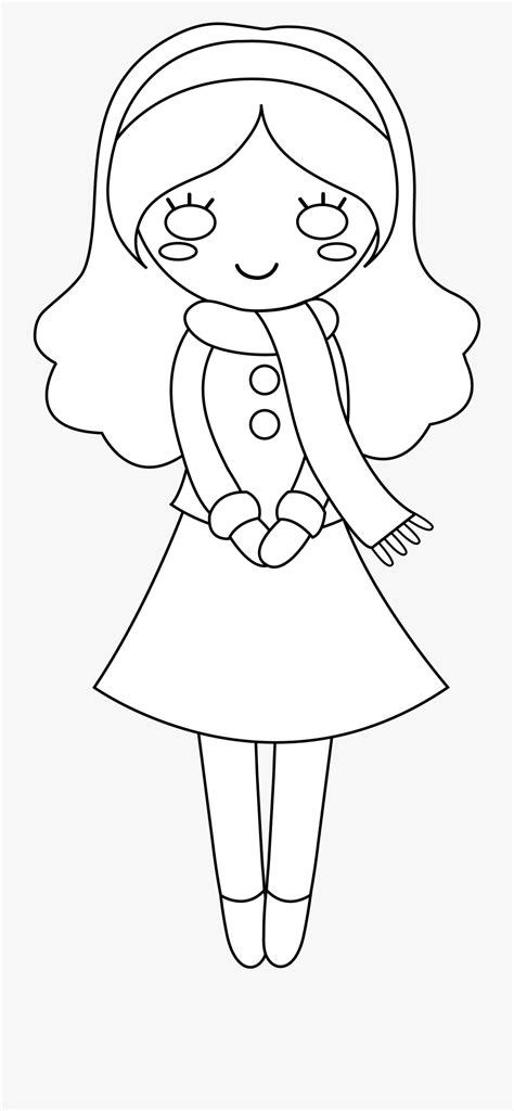 clipart girl outline   cliparts  images  clipground