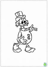Scrooge Uncle Coloring Dinokids Pages Close Print Disney sketch template