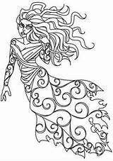 Urban Threads Embroidery Banshee sketch template