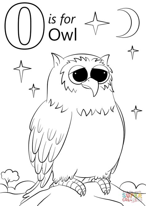 letter    owl coloring page  printable coloring pages